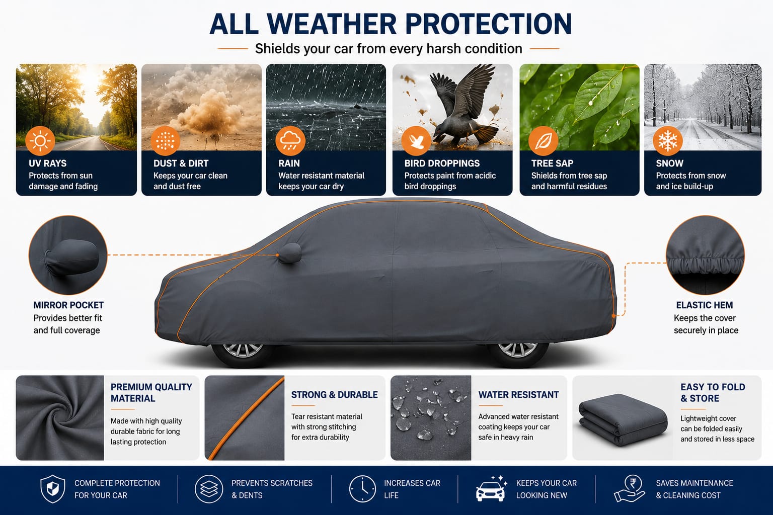 RENAULT 101% WATERPROOF CAR COVER - Image 9