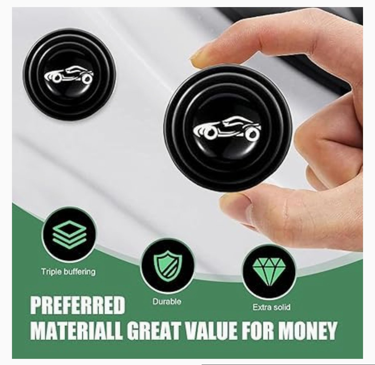 20PCS Car Door Shock Absorber, Soundproof Stickers - Image 2