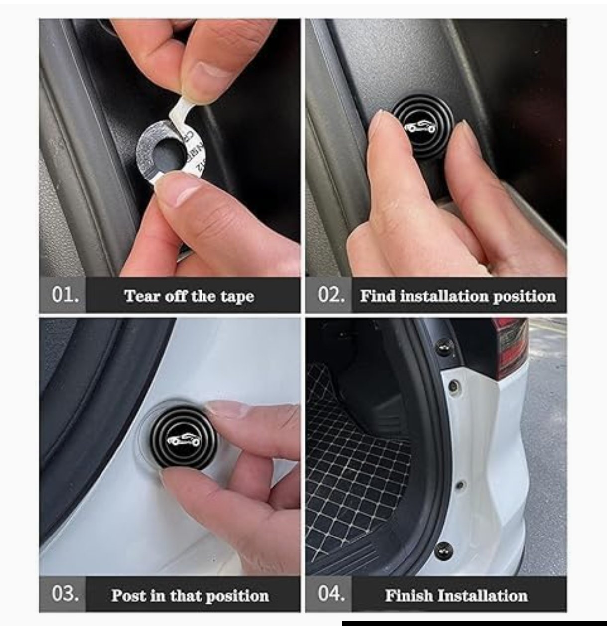 20PCS Car Door Shock Absorber, Soundproof Stickers - Image 5