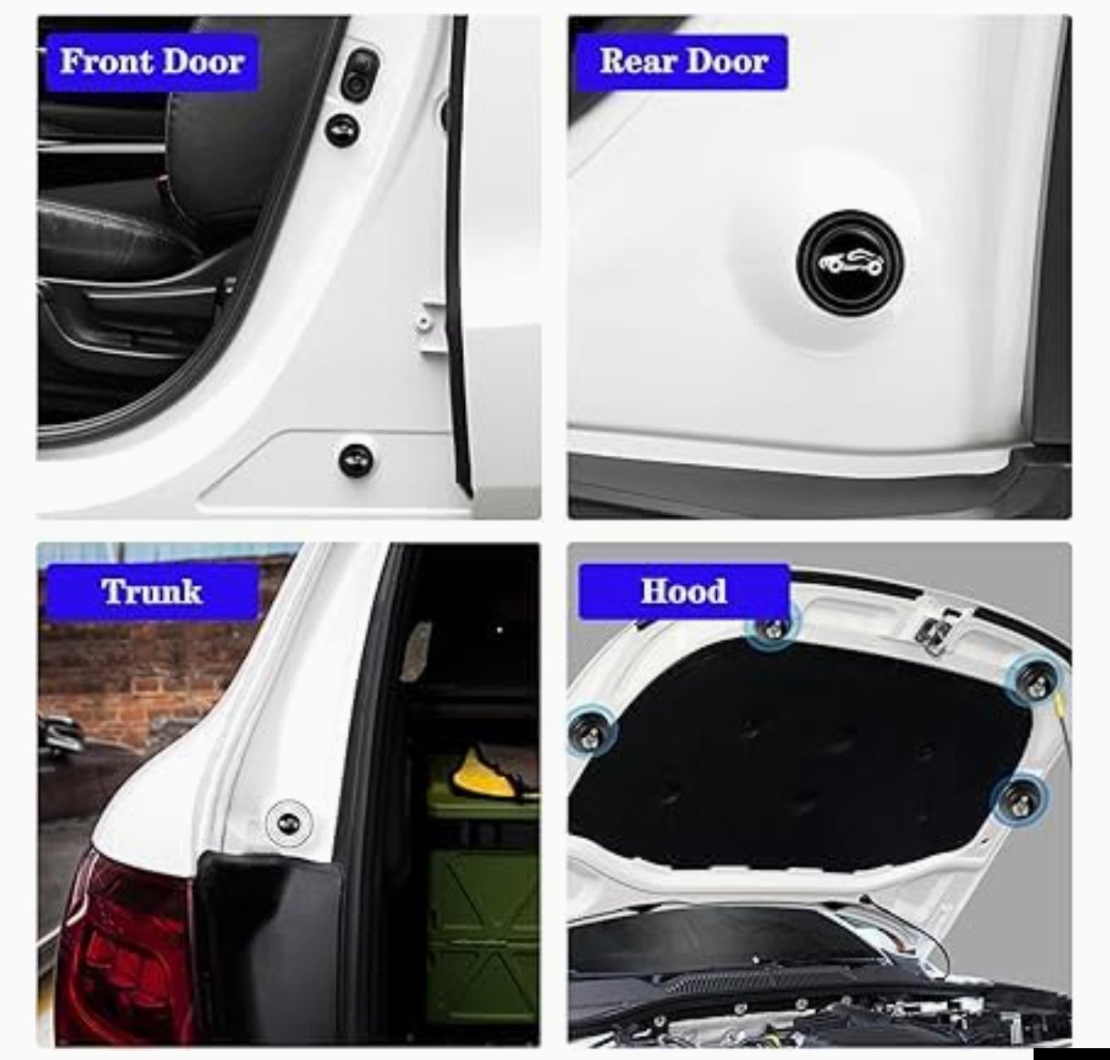 20PCS Car Door Shock Absorber, Soundproof Stickers - Image 4