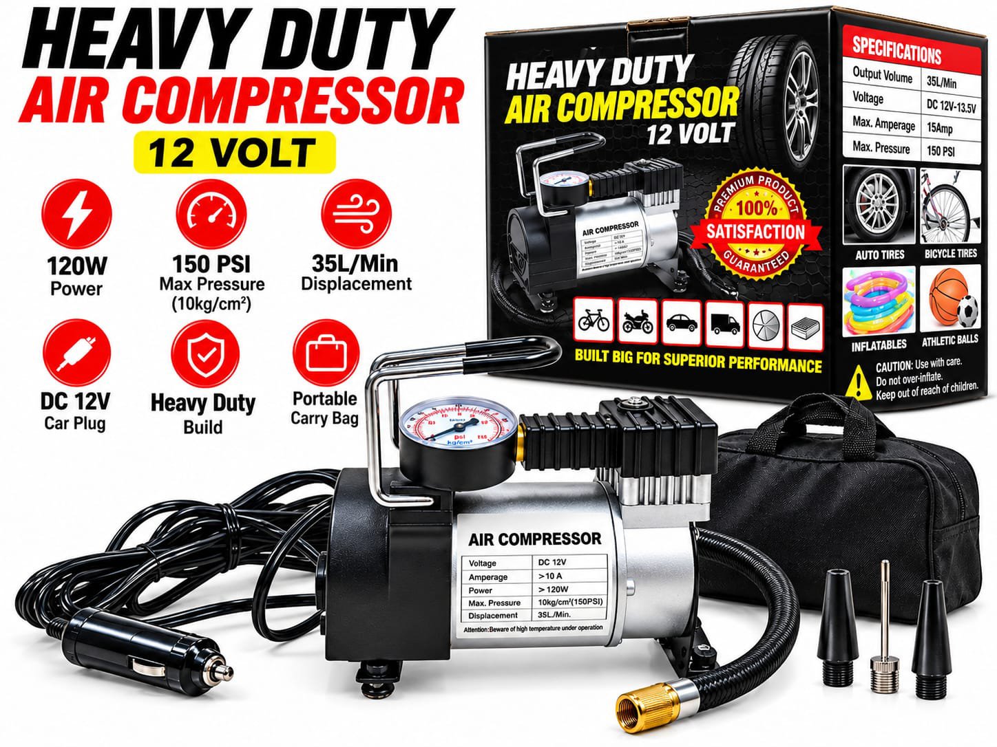 12V Heavy Duty Air Compressor