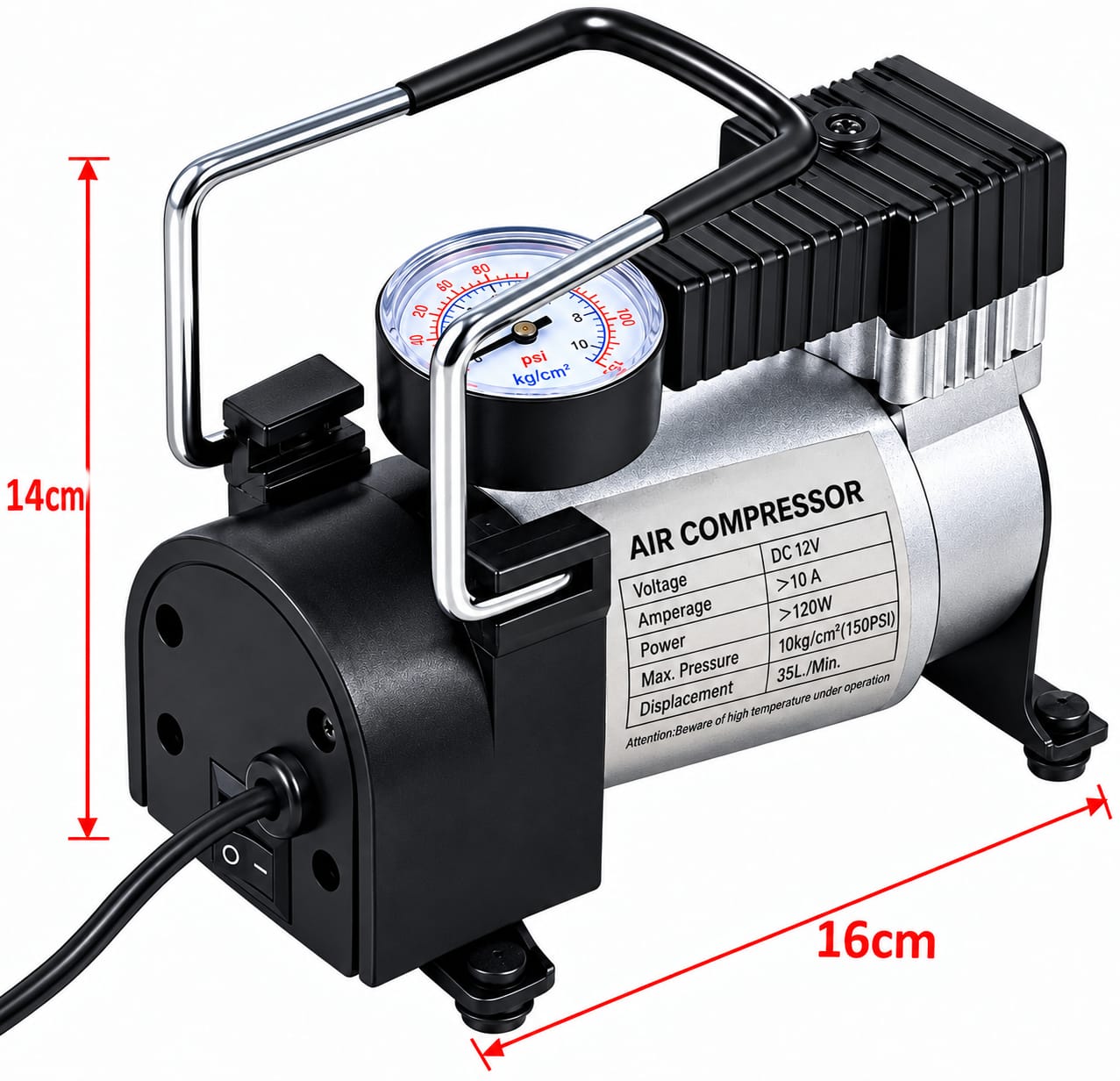 12V Heavy Duty Air Compressor - Image 5